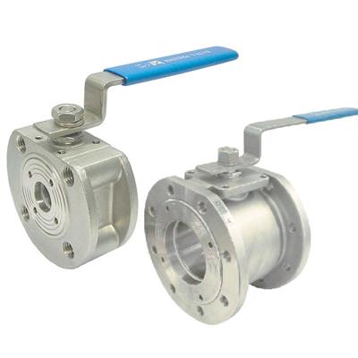 China 1pc Stainless Steel Wafer General Type Flange Ball Valve With ISO5211 (PN16/40) for sale