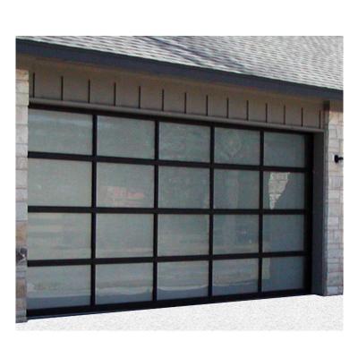 China American Modern Aluminum Frosted PC Garage Door Sound Insulation Sectional Folding Over Insulated Glass Sliding Doors For Residential House for sale