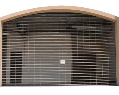 China Easily Assembled Cheap Automatic Stainless Steel Grills Roller Shutter Door Security Parking Galvanized Steel Roll Up Grill Doors for sale