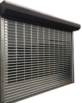 China Easily Assembled Cheap Stainless Steel Grill Roller Shutter Door Security Galvanized Steel Grill Roll Up Doors for sale