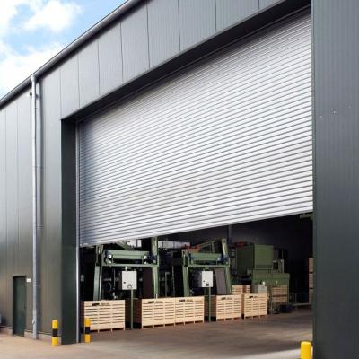 China Durable cheap wholesale industrial heavy duty galvanized steel roll up doors automatic motorized roller shutter garage door for sale