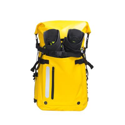 China Fashionable OEM Custom Logo 500D PVC Outdoor Sport Swimming Diving Equipment Water Proof Bag 30L Hiking waterproof backpack for sale