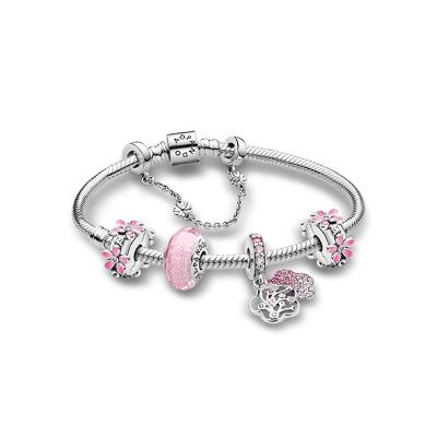 China Romantic Rose 2021 New Product S925Charm Cherry Blossom Bracelet for sale