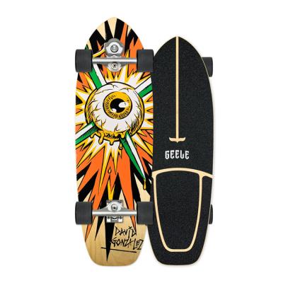 China No Need To Pedal Geele Land Carver Canadian Maple Wood Surf Skateboard S5 SurfSkate 30inch Deck for sale