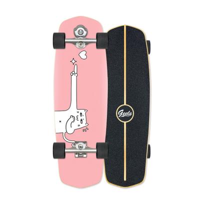 China No Need To Pedal Geele Cruiser Black Deck 7 Ply Maple Northeast S5 SurfSkate 29.5inch Decks for sale