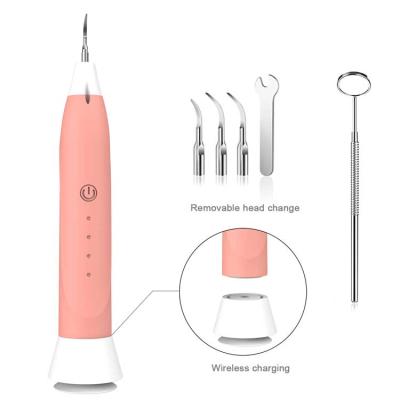 China Effectively Separate Dental Plaque Cleaning Adjustable USB Rechargeable Remove Dental Calculus Tooth Remover Includes Cleaning Heads and Mirror for sale