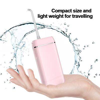 China Hotel Portable 140ml Dental Tank Powered Teeth Cleaning Oral Hygiene Water Jet Flosser For Traveling for sale