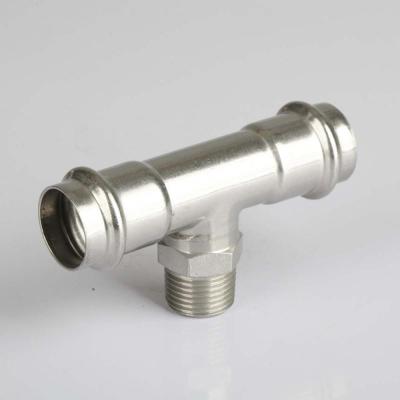 China Industrial Platform 304 Tee Stainless Steel Press Fitting for sale