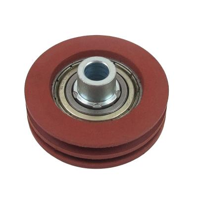 China AMD 52X16X6003 Elevator Wheel Parts Round Slot Contemporary Double Door Hanging Synchronous Pulley Rope for sale