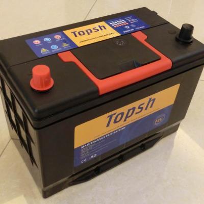 China COMPETITIVE PRICE SUPER STRONG POWER HIGH PERFORMANCE COLD CRANKING AMPERE65D31RMF 75D31RMF/N70MF 12V70AH 305X173X220 JAPANESE CAR BATTERY for sale