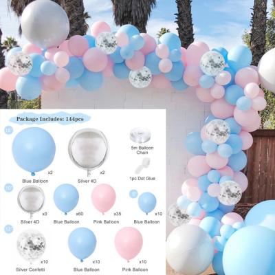 China 4D Festival Foil Balloons Macaron Pink Blue Toys/Gift/Decorations Latex Balloons Decor Set Garland Arch Valentine's Day Wedding Decoration Baby Shower Kit for sale