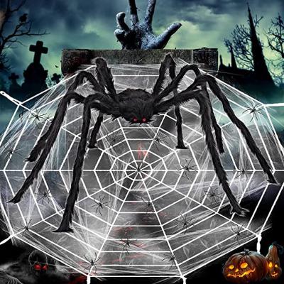 China Fabric Halloween Decorations Large Outdoor Horror Spider Spider Decor for sale