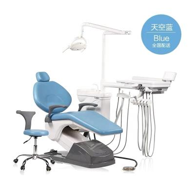 China Metal TOP A1 Dental Chair Unit Full Set Dental Table Features Control Lamp Chair Whole Set for sale