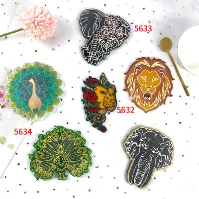 China Viable Large Size 5634 Peacock Coaster Resin For Silicone Molds DIY Double Mold for sale