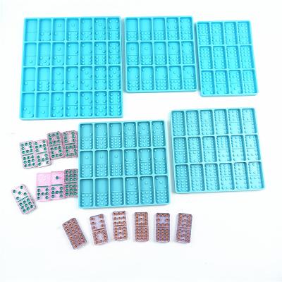 China Domino 5044+4004+4005 Sustainable Double 12 Molds 5 Pieces For One Set Silicone Mold For Domino Hand Making for sale