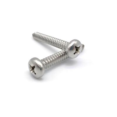 China OEM Stainless Steel Cross Pan Customized Recessed Pan Head Machine Self-Tapping Pointed Long Tail Screw for sale