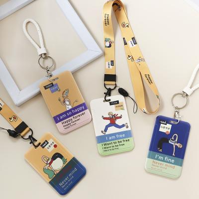 China Modern Personalized Custom Printed High Quality Polyester Cartoon Neck Lanyard Fashion Lanyard ID Card Badge Holder With Logo for sale