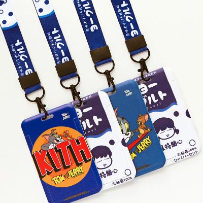 China Custom Photo Custom Photo Acrylic Plastic ABS Badge Holder ID PVC Card Holder Eco-Friendly With Plastic Polyester Lanyard Key Chains for sale