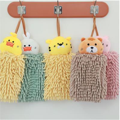 China High qualtity cleaning cloth kids towel cartoon embroidery microfiber kitchen custom compressed towel QUICK DRY wholesales for sale