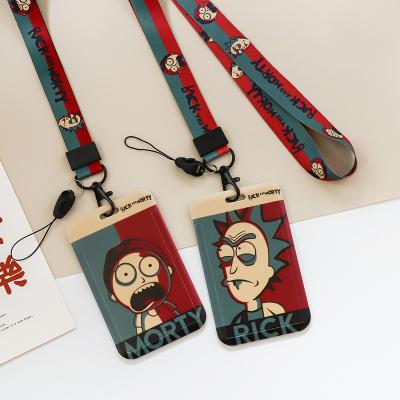 China Promotional Gift Custom Cartoon High Quality Printed Polyester Lanyard With Logo Card Holders Free Sample for sale