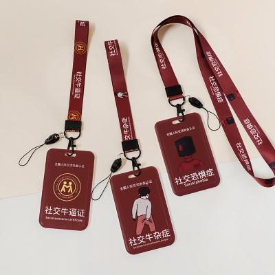 China Durable Key Chain Lanyard Wholesale Neck Lanyard Strap Logo Dye Sublimation Polyester Custom Pantone Print Cheap Accessories OEM Silk Matrix for sale