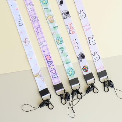 China Fashionable Lanyard With Custom Logo Strap For Key Chains Locks ID Holder Keys Stainless Metal Swivel Phone Hook With Quick Release Buckle for sale