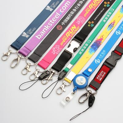 China Logo Dye Sublimation Polyester Custom Made Environmental Friendly Pantone Print Silk Key Chain Lanyard Wholesale Neck Lanyard Strap Cheap Accessories OEM for sale