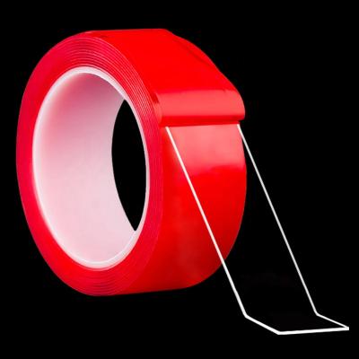 China 3M 5M Double Sided Adhesive Transparent Reusable Nano Tape OEM Waterproof Gel Resistant Washable Suction for sale