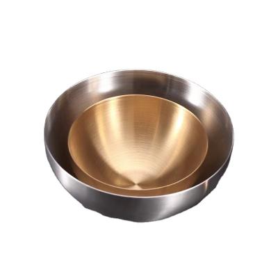 China Manufacturer Supplier Stainable Round Food 201 Stainless Steel Heatable Salad Bowl for sale