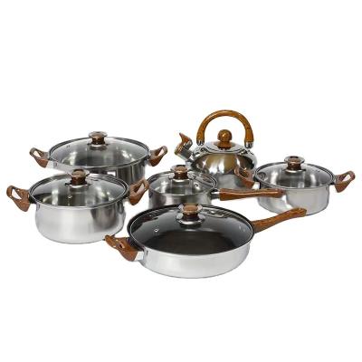 China Contemporary Factory Household Cookware Stainless Steel 6 Piece Set Wholesale Kitchenware for sale