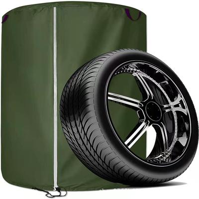 China Sports Waterproof Large Tire Dustproof Cover , Seasonal Tire Tote Tire Storage / for sale