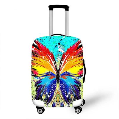 China Luggage Cover Plastic Shipping Butterfly in Flower Luggage Protector Cover, Neoprene Luggage Butterflies Design Handle Covers New for sale