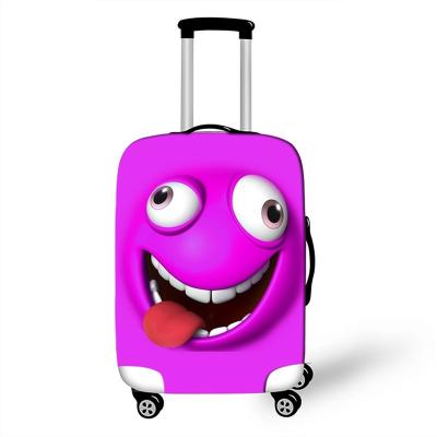 China Luggage Cover Canvas Elastic Spandex Custom Printed Fabric Luggage Cover, Funny Polyester Cardboard Baby Luggage Cover for sale