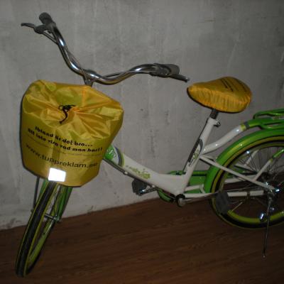 China Promotional Waterproof Mountain Bikes Polyester Bicycle Basket Cover With Printing for sale