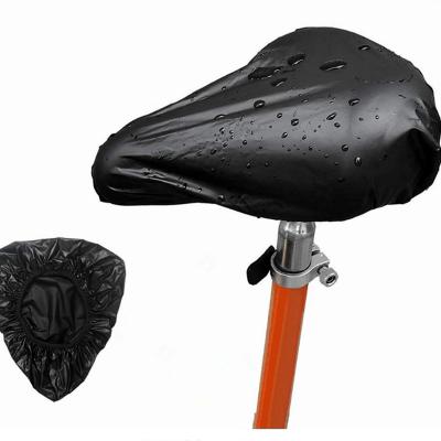 China Waterproof Business Black PVC Bike Saddle Cover , Bicycle Seat Rain Cover With Elastic for sale