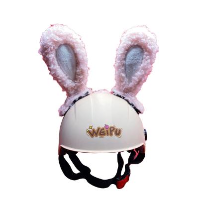 China European and American Style Hook and Loop Fastener Helmet Sticky Adhesive Accessories, Fun Bunny Rabbit Ears Helmet Covers for Snowboarding/ for sale