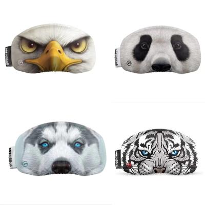 China Customized Stretchy Cute Dog Cat Panda Snow Goggle Cover,Hot Sale Microfiber Snow Goggles Animal Lens Women's Design Cover for sale