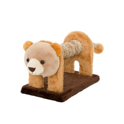 China Cats Logo Cat Animal Shape Toys Custom Sisal Cat Scratcher Bear Shape Scratching Cat Toys for sale