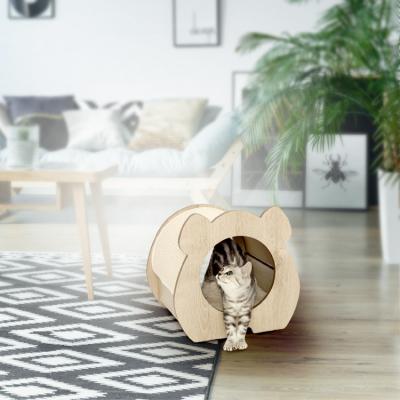 China New Design Living Room Luxury Cats Furniture Indoor Cute Stored Cat House Shape Pet Room Bed for sale