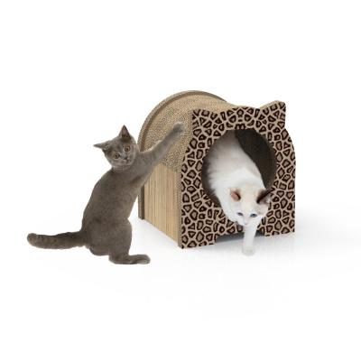 China Cats Quality Design Cat Scratcher House Corrugated Shaped Cat Scratcher Cardboard for sale