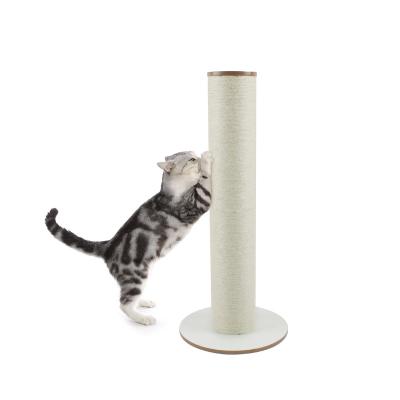 China Large Cats Sisal Cat Scratcher Sisal Rope Cat Scratching Wooden Pole Bottom Board for sale