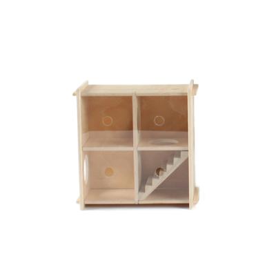 China Unique Viable Natural Wood Small Acrylic Blanket Design Dwarf Hamster Apartment Hamster Maze Animal House for sale