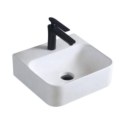 China Nordic Style Modern Hot Selling Single Bathroom Wall Hung High Temperature Basin Wash Sink for sale