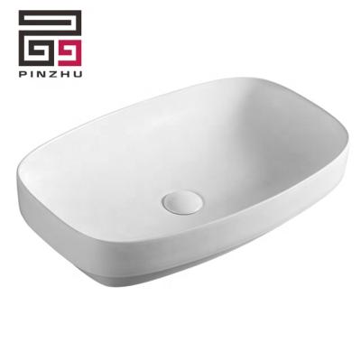 China Factory Supply Modern Sanitary Ware Ceramic Countertop Semi Hung Basin for sale