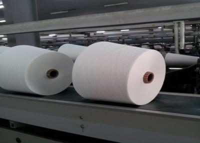 China Polyester Spun Yarn 30s Virgin White , Spun Polyester Sewing Thread For Knitting / Weaving for sale