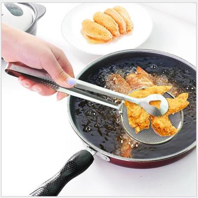 China Fried Food Fishing Oil Scoop Kitchen Accessories Stainless Steel Strainer Sieve Drain Oil Home Kitchen Tools HSD153 for sale