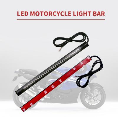 China 48 LED Flexible Motorcycle Light Guide Strip Tail Turn Signal Tail Brake Stop Bulb Lamp HSD-H014 for sale