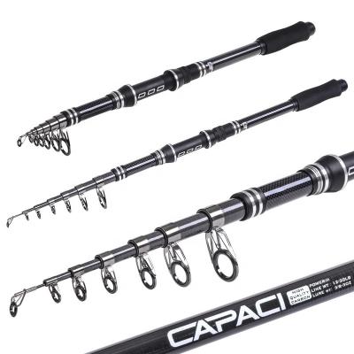 China 1.8M-3.0M Ultra Light Wholesale Carbon Carp Fishing Rod Carbon Fiber Telescopic Pole Carbon New Fishing Rod for sale