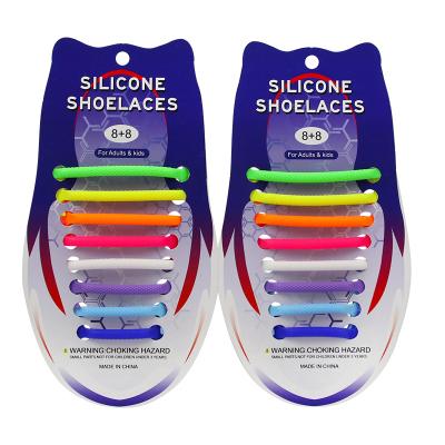 China Round Round Shoes Accessories 12 Different Colors Tie Shoe Laces Silicone Lace for sale