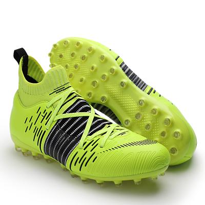 China Fashion trend men's casual shoe knitted outdoor waterproof soccer boots shoe cheap price sneaker soccer shoes for sale